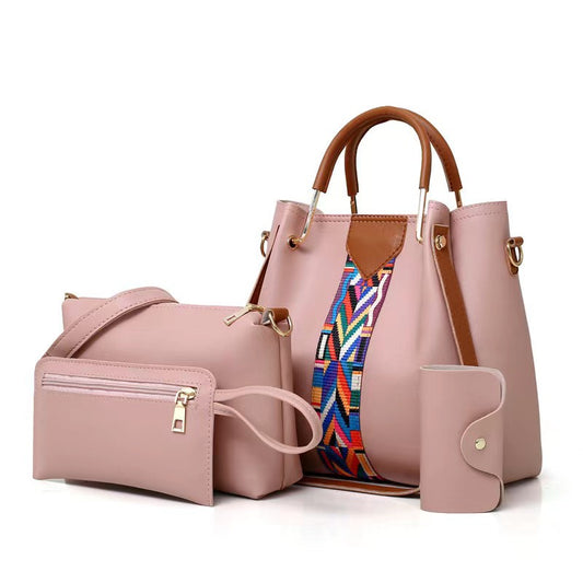 Luxury Designer Pu Leather Ladies Hand Bags Set 4 In 1 Handbag Sets trendy bags women's handbags