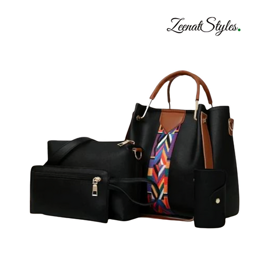 Zeenat Styles 4 Peice PU Leather Handbag ZTS-CR-038