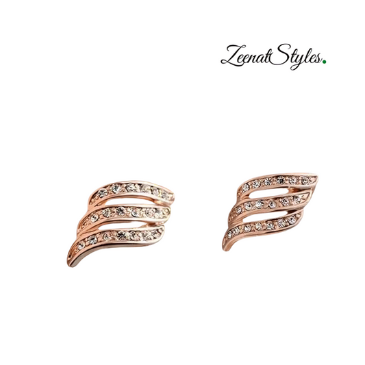ZTS  Luxury Ear Ring Jewelry With Mini Glass diamonds For Women