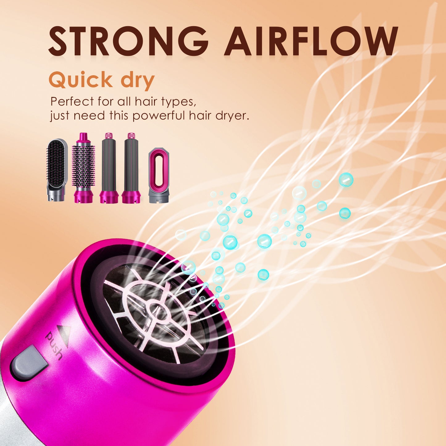 5-in-1 Hair Dryer,hot Air Blower Styler Blow Dryer Brush Hair Brush,negative Ion Ceramic for Women Gift