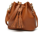 New Designer Lady Handbags Small Shoulder Crossbody Bag Fashion PU Leather Bucket Bag Women