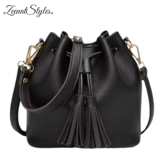 New Designer Lady Handbags Small Shoulder Crossbody Bag Fashion PU Leather Bucket Bag Women